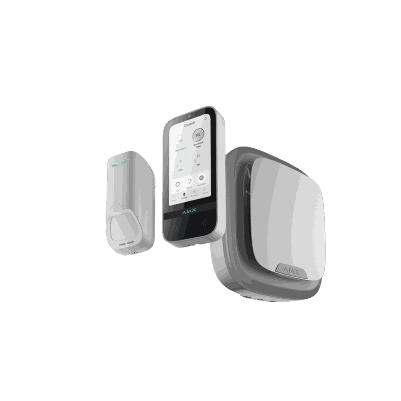 Alarme Ajax gamme Superior avec hub, clavier KeyPad et télécommande SpaceControl